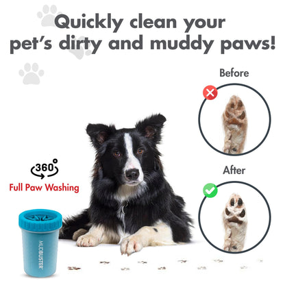 Dexas MudBuster Portable Dog Paw Cleaner, Medium, Blue