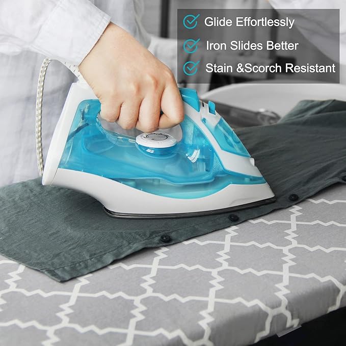 Ironing Board Cover and Pad Standard Size 15"x54", Resists Scorching and