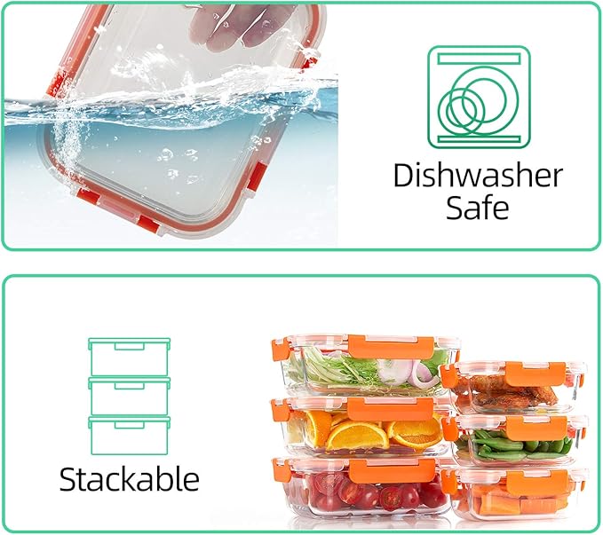 C CREST Glass Food Storage Containers