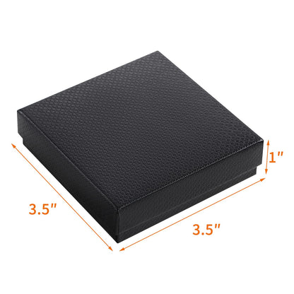 GEFTOL Jewelry Gift Boxes 40 Pack 3.5x3.5x1 Inch Cardboard Jewelry Boxes,Small Gift Boxes for Jewelry Earrings Necklaces Handmade Bangles Bracelets(Black)