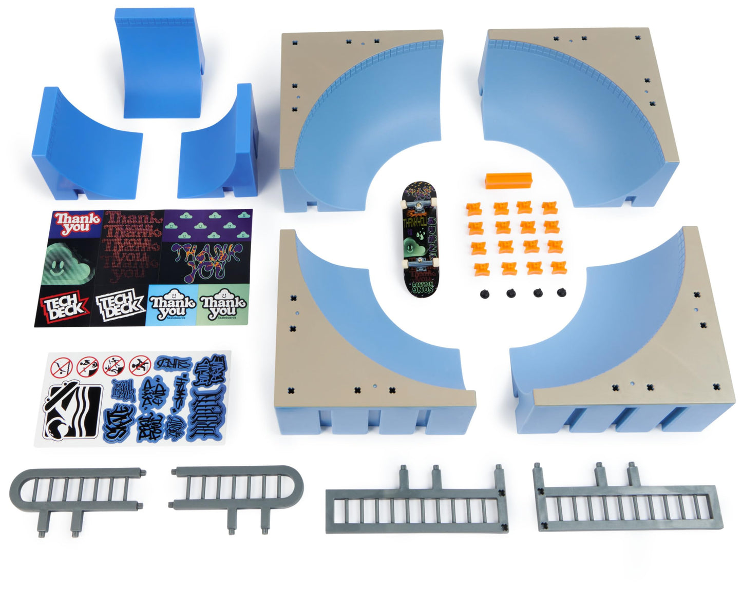 Tech Deck, Daewon Mega Bowl, X-Connect Park Creator, Customisable and Buildable Ramp Set with Exclusive Fingerboard, Kids’ Toy for Ages 6 and up
