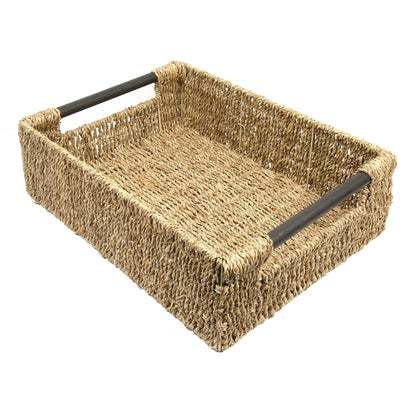 Woodluv Storage Baskets, Storage baskets for Shelves, Storage Box Organiser, Baskets to make hampers With Wood Handles -Extra Large