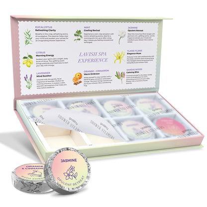 GOSSBY Shower Steamers Aromatherapy (8 Pcs) - Mothers Day Gift for Mom - Birthday, Stress Relief Gift for Women Wife Teen Girl - Basket Stuffers - Natural Essential Oils, Self Care Relaxation Home Spa