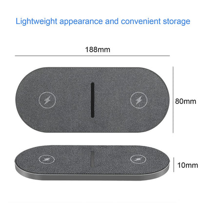 Dual 20W Wireless Charger for Multiple Devices, 40W Fast Wireless Charging Pad/Mat for Apple iPhone, AirPods, for Samsung Galaxy, Google Pixel