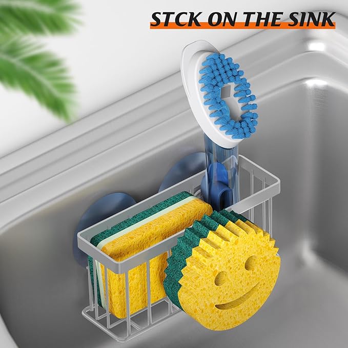 Sponge Holder Smiley Face, Sink Caddy, Kitchen Organizer