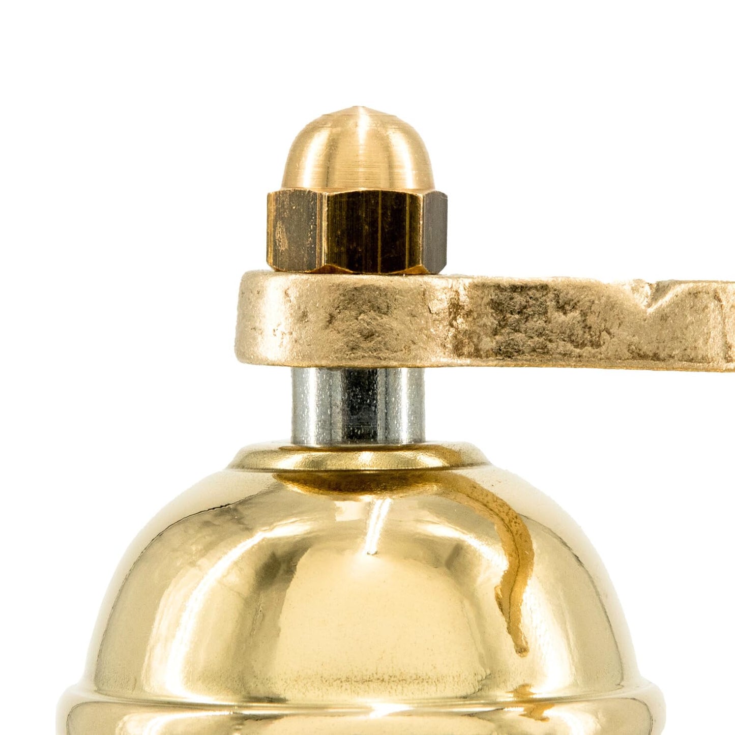 Alexander Home Original Greek Salt Mill, 8-Inch Brass– European Manual Salt Grinder Refillable, with Polishing Cloth