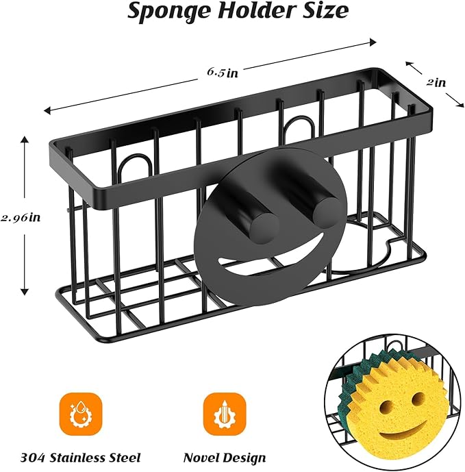 Sponge Holder Smiley Face, Sink Caddy