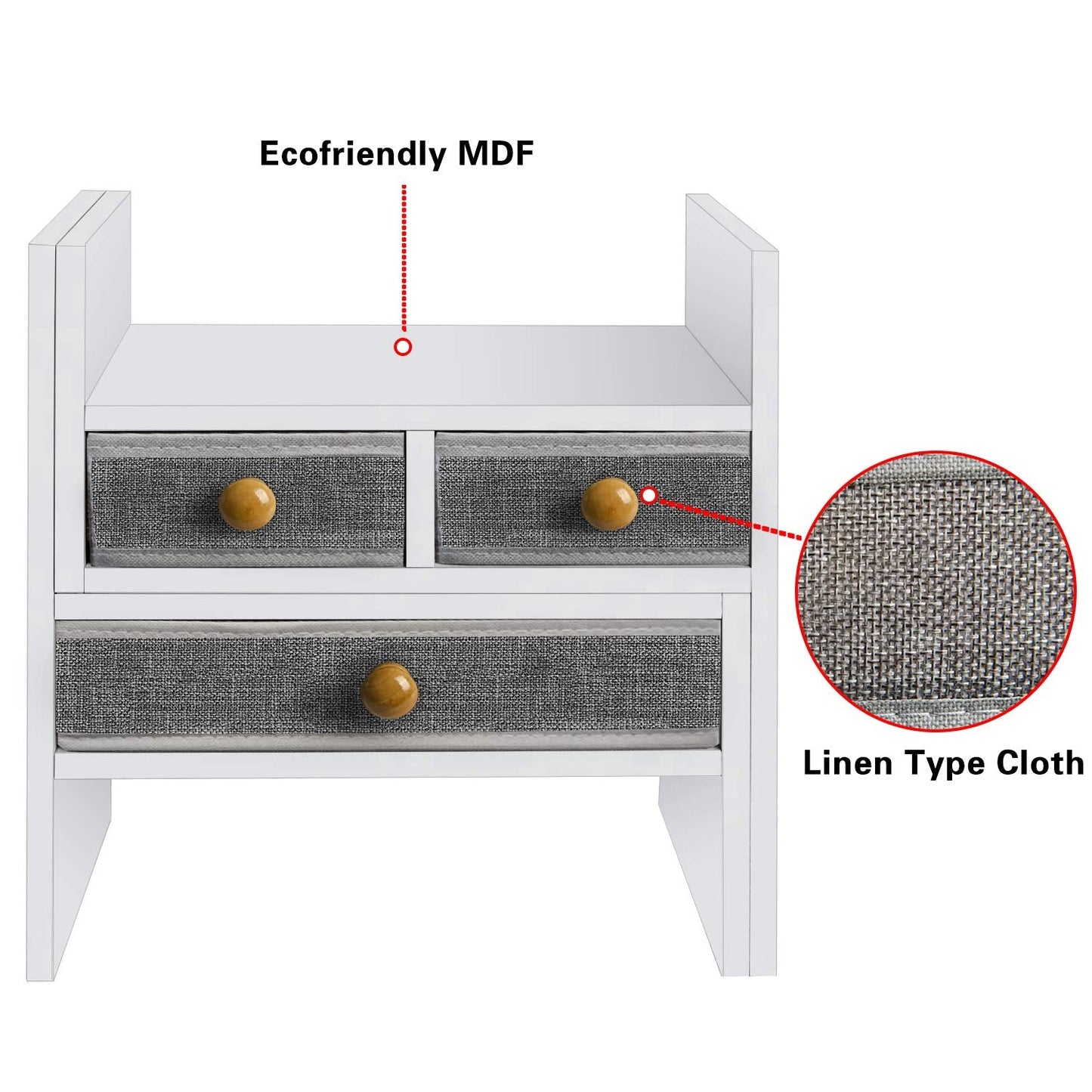 X-cosrack Adjustable Desk Shelves for Storage, Desktop Bookshelf with 3 Drawers, White Wood Desk Shelf for Top of Desk, Corner Desktop Organizer for Women Office