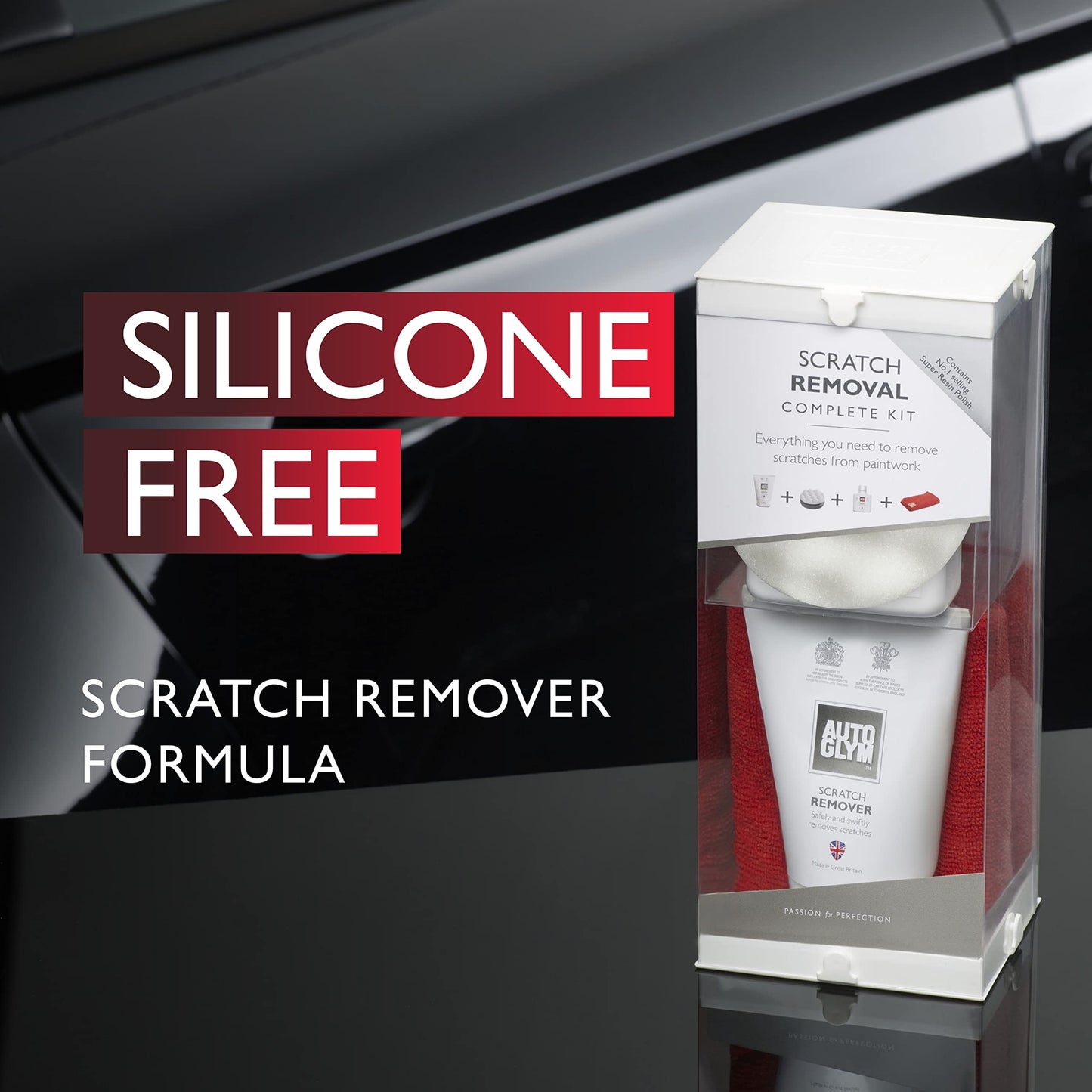 Autoglym Scratch Removal Kit For Car Paintwork - Includes Scratch Remover, Super Resin Polish, Hi-Tech Finishing Cloth, and Scratch Removal Applicator