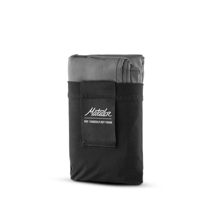 Matador Pocket Blanket 4.0 - Black (Seats 2-4); Lightweight Picnic Blanket with Pegs; Foldable Picnic Blanket for Dry Sitting; Sandless Beach Mat & Festival Blanket for Concert, Walking, Hiking