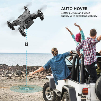 4DRC Mini Drone with 720p Camera for Kids and Adults, FPV Drone Beginners RC Foldable Live Video Quadcopter,App Control,3D Flips and Headless Mode,One Key Return,Altitude Hold,3 Modular Batteries