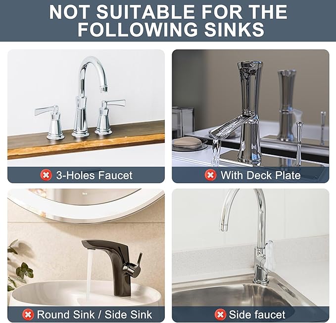 Kitchen Faucet Sink Splash Guard, Silicone Faucet Water Catcher Mat – Sink