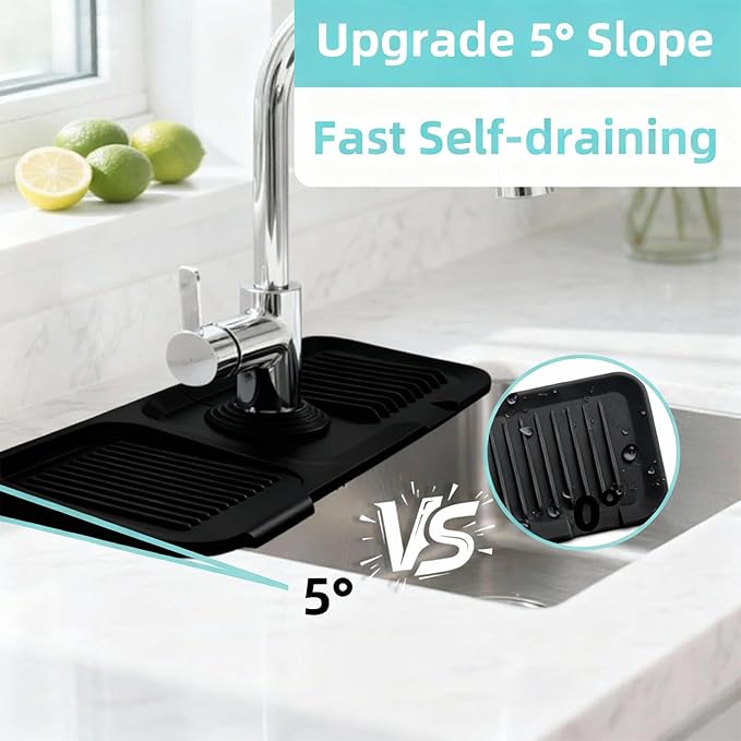 24 Inch Longer Faucet Mat, kitchen sink splash guard-Kitchen Sink Faucet Mat