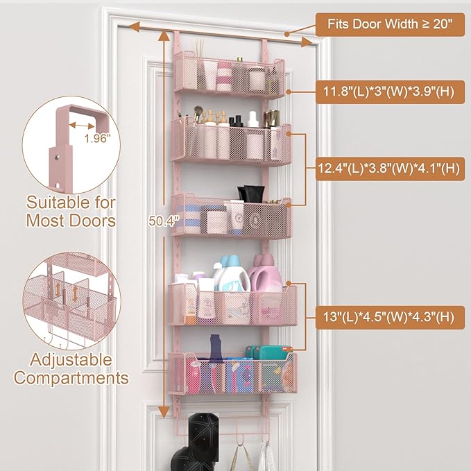 Over The Door Organizer, Metal Door Organizer Hanging