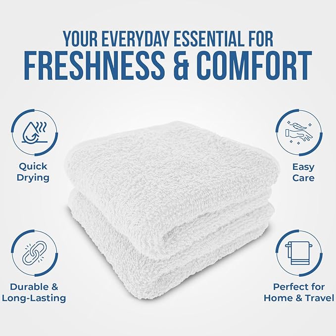 DAN RIVER 24 Pack Wash Cloths for Showering