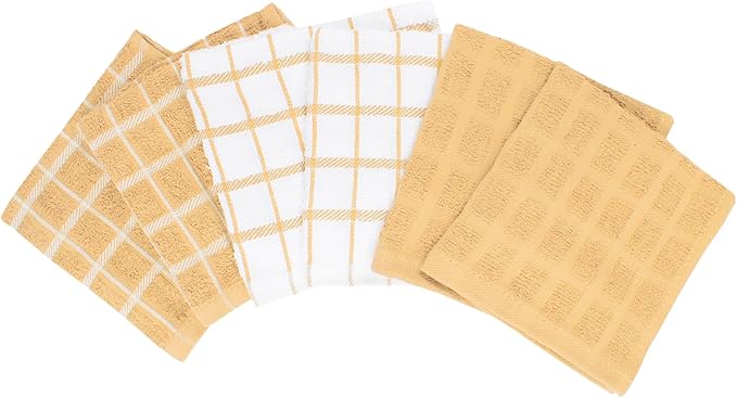 Ritz Premium 100% Cotton Terry Check Kitchen Dish Cloths