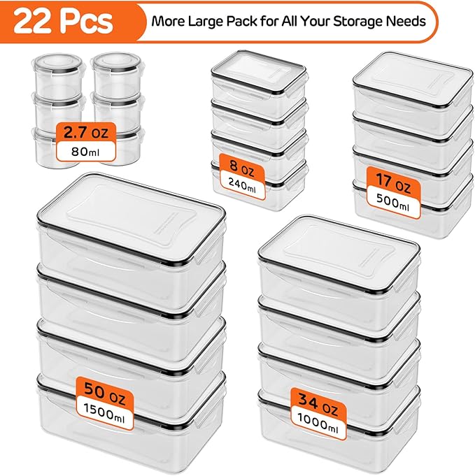 44 PCS Food Storage Container