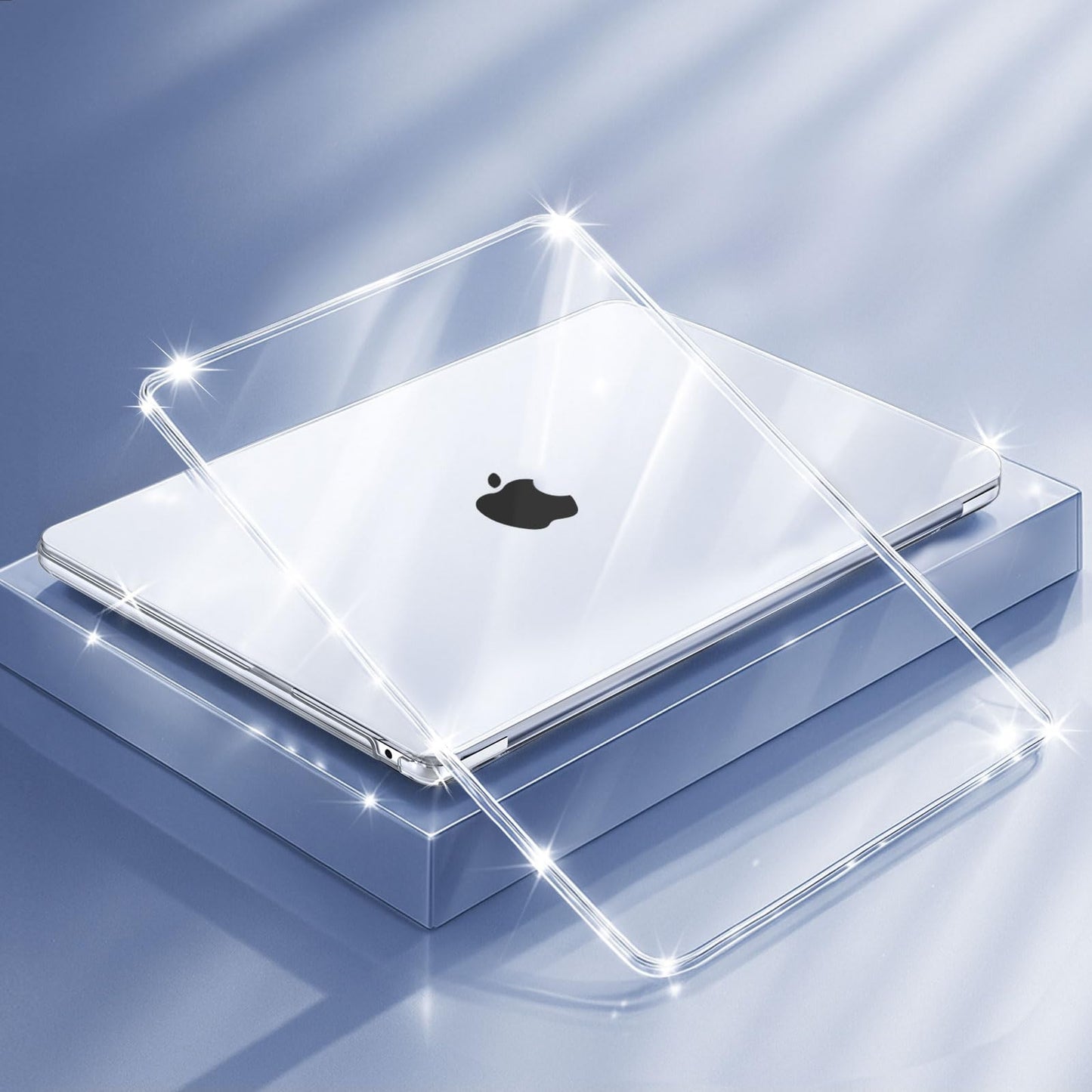 MOSISO Compatible with MacBook Air 13.6 inch Case M4 M3 M2 A3240 A3113 A2681, Protective Hard Shell Cover for MacBook Air Case M4 M3 M2 13 inch Touch ID 2025 2024 2023 2022 Release, Crystal Clear