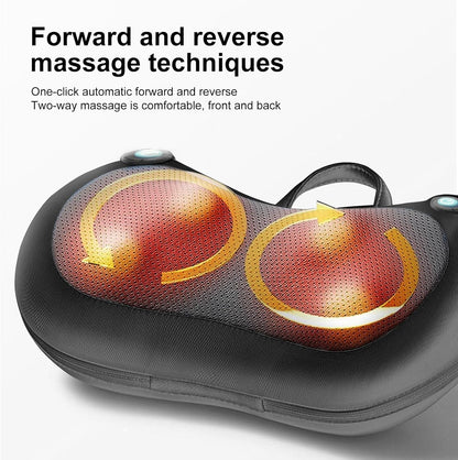 Christmas Gifts for Women Men,White Elephant Gifts,Shiatsu Neck Back Massager for Pain Relief Deep Tissue,Back Massager Deep Tissue Kneading with Heat,3D Electric Pillow(Blue)