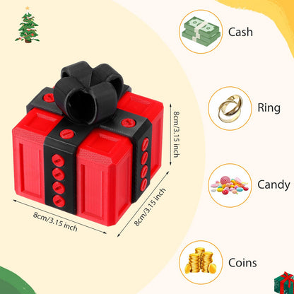 Leinuosen 3 Pack Annoying Nesting Gift Box with Screws, 3D Funny Prank Gift Box, Novelty Hilarious Money Card Container for Christmas Birthday Wrapping (Orange Gold,Red Black,Blue Red)