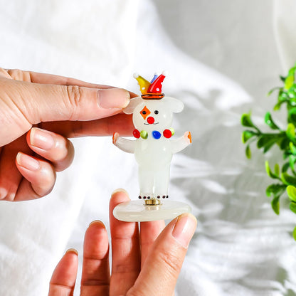 LONGSHENG - SINCE 2001 - Glass Clown Figurines, Rotatable Ornaments, Car Accessories Decorative Statue Collectible Gift
