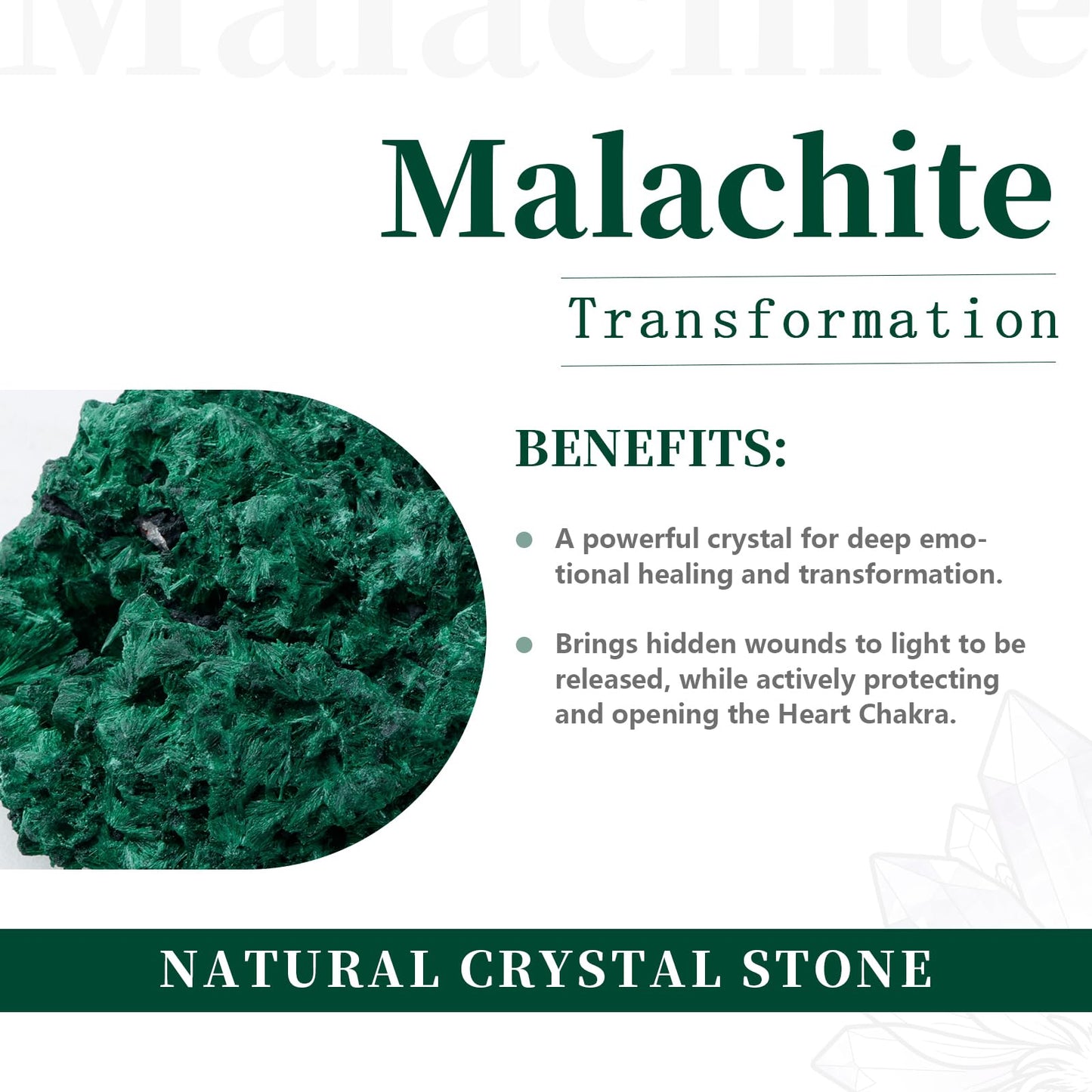 Rockcloud Natural Malachite Raw Stone Irregular Ornament Healing Crystal Stone for Home Office Decoration, 0.88 lb to 1.10 lb