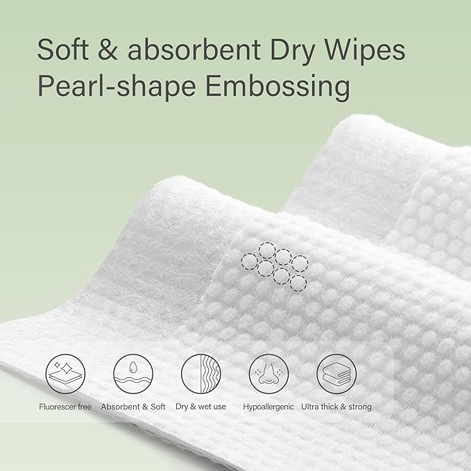 Unifree Facial Towels I Towelettes I Dry Wipes I Makeup Remover I Facial