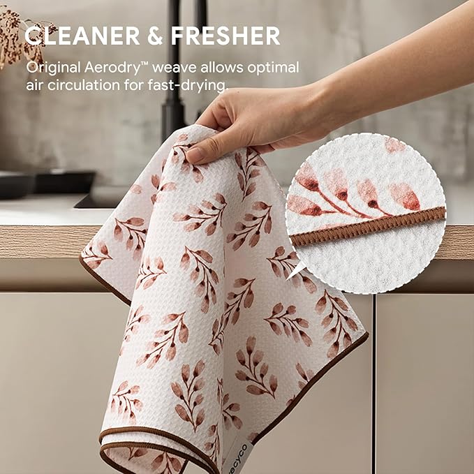 RECYCO Waffle Kitchen Towel Set of 2