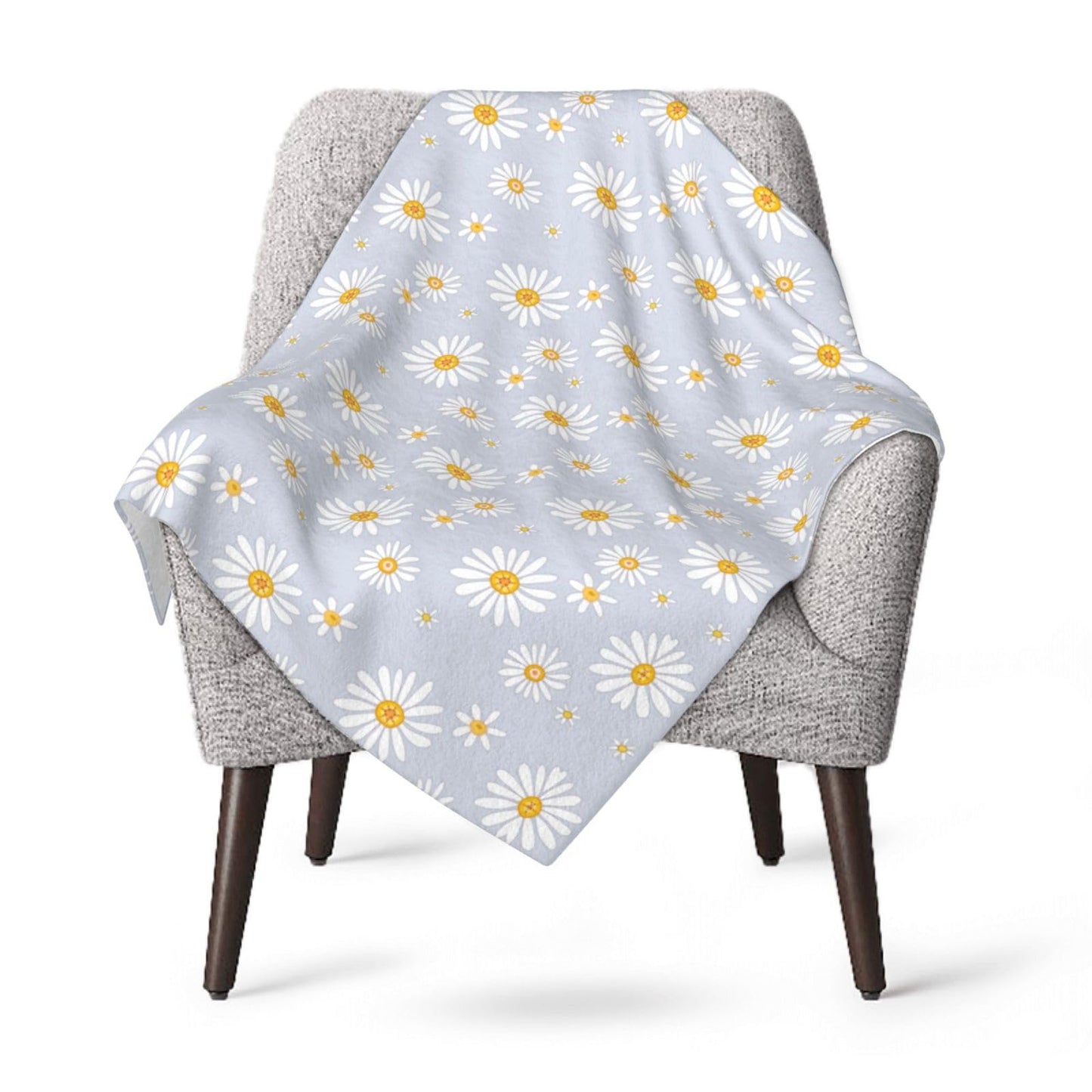 Abucaky Little Daisy Flowers Fleece Throw Blanket Ultra Soft Cozy Decorative Flannel Blanket for Home Bed Couch Chair Travel 40x30in