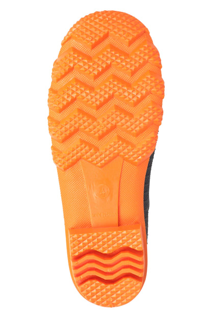 Mountain Warehouse Plain Kids Wellies - Waterproof, Soft Jersey Lined Wellington Boots, Gripped Sole, Boys & Girls - Spring Summer, Rain, School, Outdoors Burnt Orange Kids Shoe Size 4