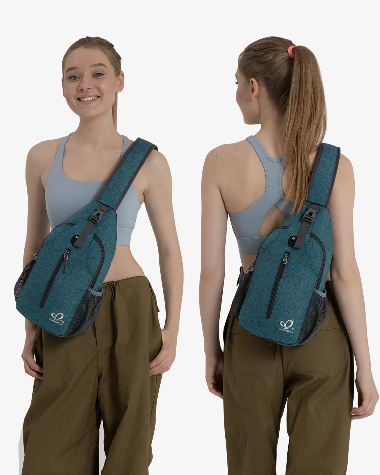 Waterfly Sling Bag Backpack Shoulder Crossbody Bag Chest Bags Hiking Casual Daypack for Men Women