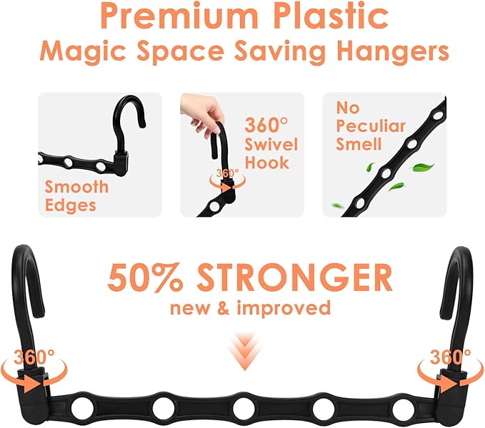 College Dorm Room Essentials, Closet Organizers and Storage, Magic Hangers
