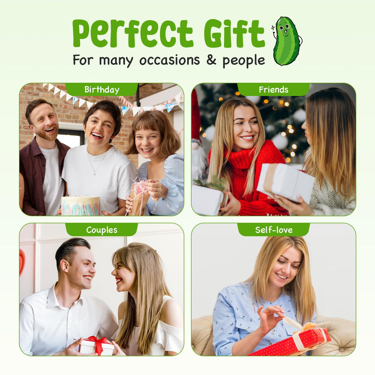 Emotional Support Positive Pickle Jar (POSI PICKLE) Read This When Affirmation Jar, 60 Daily Encouragement Cards, Funny Decorative Gift, Mental Health & Self Care Gifts for Women, Stocking Stuffers