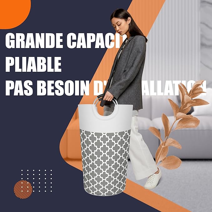 Caroeas 90L Light Laundry Basket, Waterproof Laundry Hamper, Laundry Bag