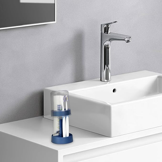 Toothbrush Holder for Bathroom, Height Adjustable Toothbrush Holder Stand