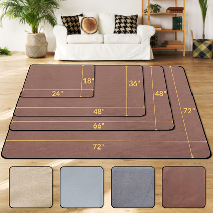Barpor 183cm x 183cm Washable Pee Pads for Dogs Coffee Thick Reusable Puppy Pads Strong Absorbing Leak-Proof Dog Whelping Mats Chew-Proof Non-Slip Dog Playpen Pads