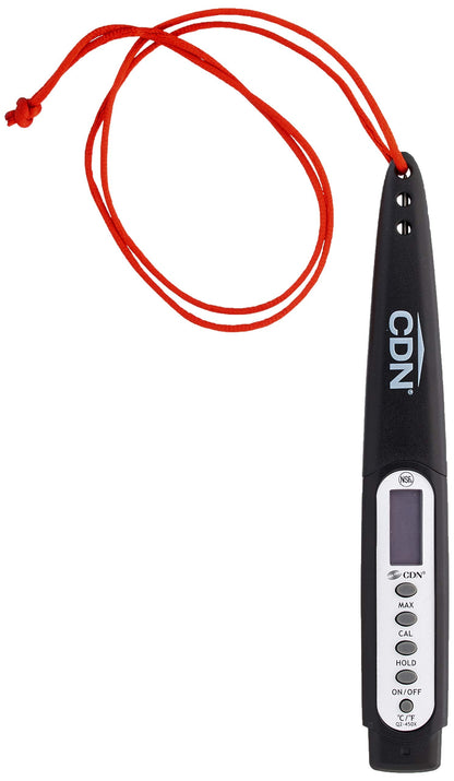 CDN Digital Thermometer | NSF Certified | ProAccurate® | 5" Stem with Protective Sheath | For Meat, Poultry, Candy | Easy One-Button Operation | DT392