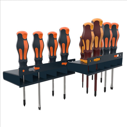 Presch Screwdriver Set 14 pcs - Magnetic Screwdriver Set with PH, Pozidrive, VDE Screwdrivers, Voltage Tester and Holder - Screw Driver Kit