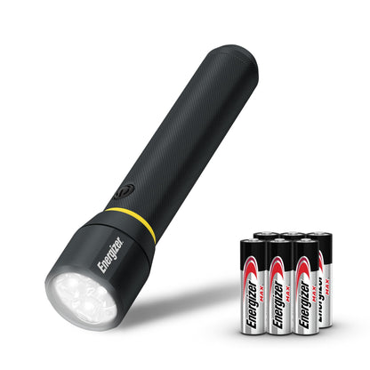Energizer LED Flashlight Vision PRO, Ultra Bright 1000+ Lumens, IPX4 Water Resistant, Aircraft-Grade Aluminum LED Light, Rugged Metal Flash Light for Outdoors, Emergency Power Outage, Black