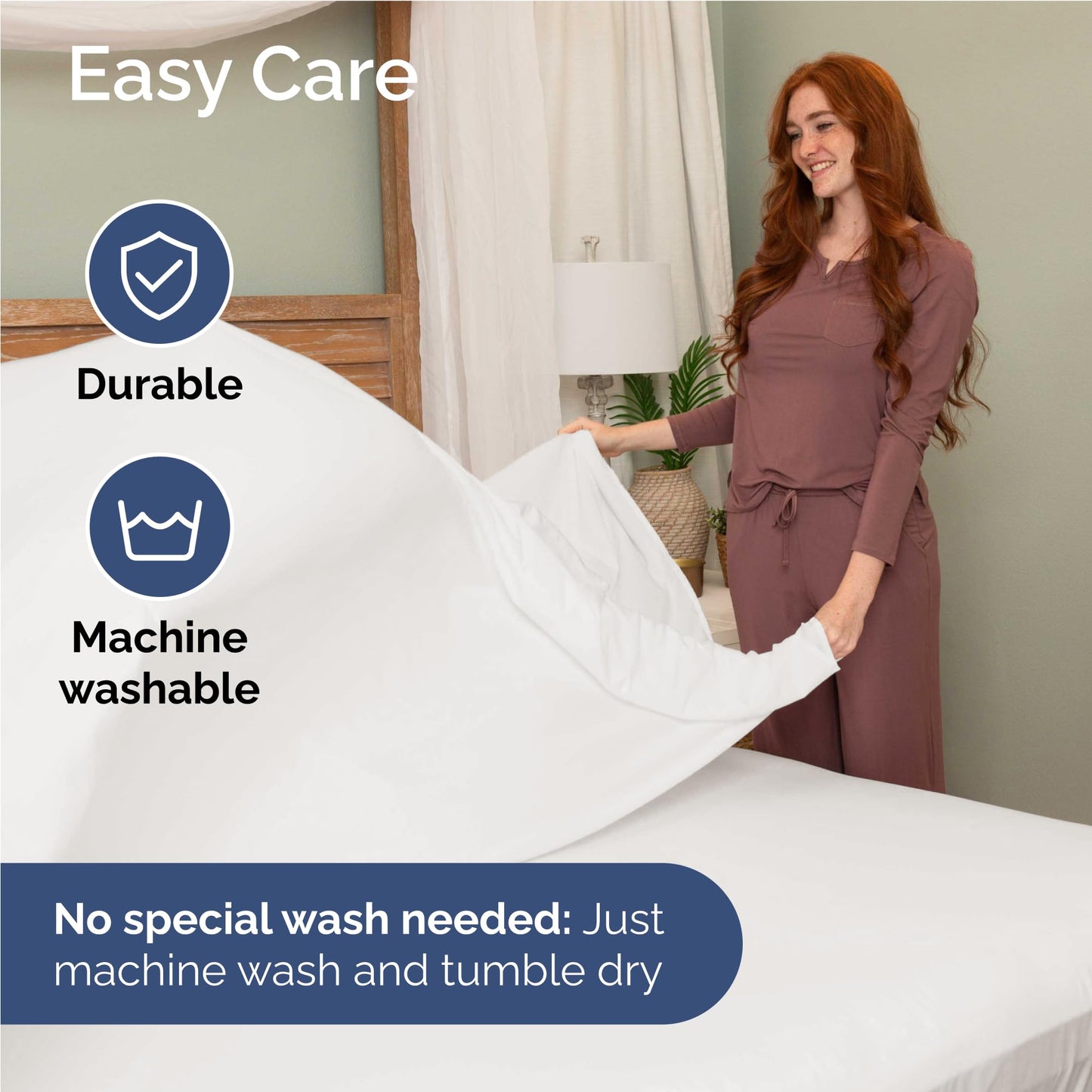 Full Size 4 Piece Sheet Set - Comfy Breathable & Cooling Sheets - Hotel Luxury Bed Sheets for Women & Men - Deep Pockets, Easy-Fit, Extra Soft and Wrinkle Free - Antique White Oeko-Tex Bed Sheet Set