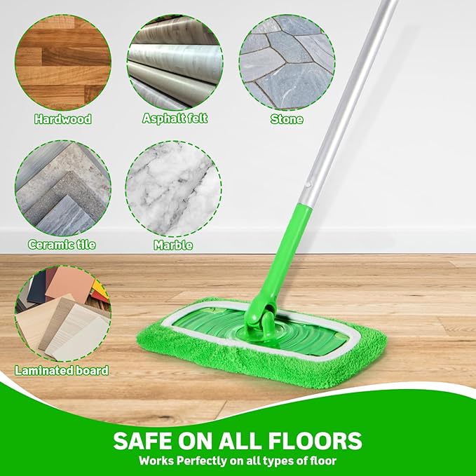 8 Pack Reusable Microfiber Mop Pads Compatible