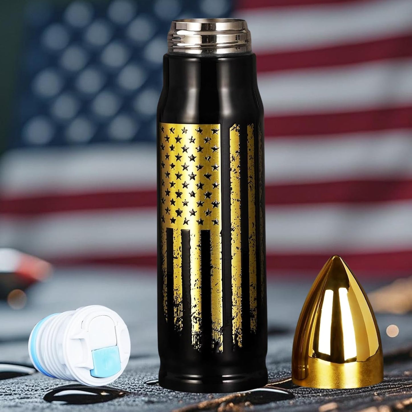 17oz Cool Tumbler Stainless Steel Gifts for Men Him Husband Dad - Unique Shaped Man Coffee Mug - Fishing Hunting Camping Christmas Birthday Gifts for Men - Stocking Stuffers White Elephant Gifts 2025