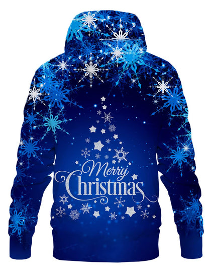 Hgvoetty Men Christmas Hoodies 3D Ugly Christmas Sweatshirts Graphic Hooded Swatshirts for Christmas Party L