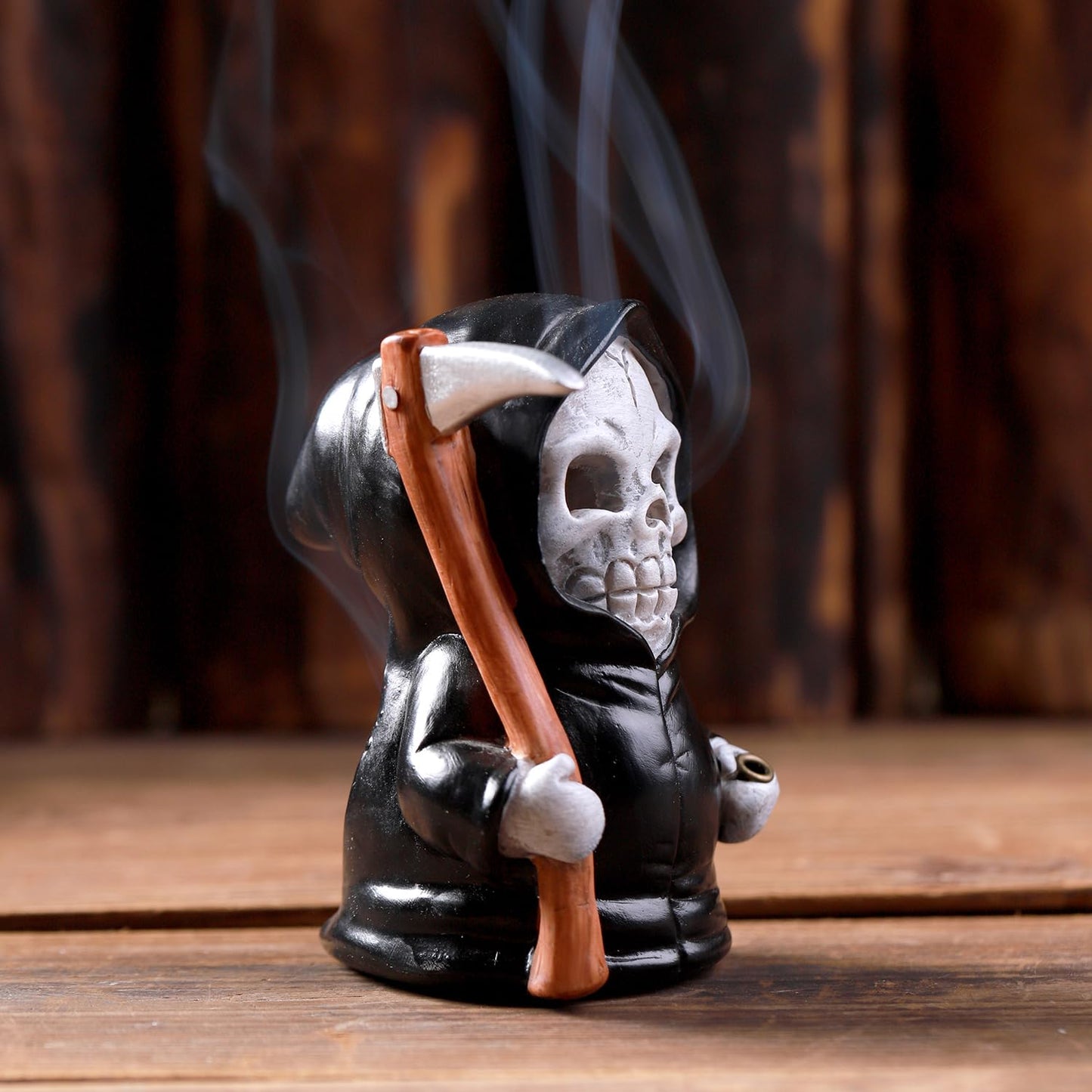 Grim Reaper Incense Holder for Sticks, Halloween Incense Cone Burner Ornaments, Cute Incense Holder, Resin Incense Stick Burner, Ideal for use in Meditation, Incense Smokers and Decoration