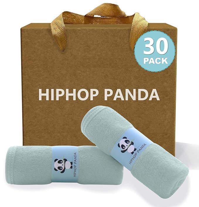 HIPHOP PANDA Baby Washcloths, Rayon Made from Bamboo