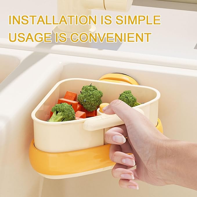 LLQ 2PACK Sink Strainer Basket, 2025 New Upgraded Suction Cup Press Sink