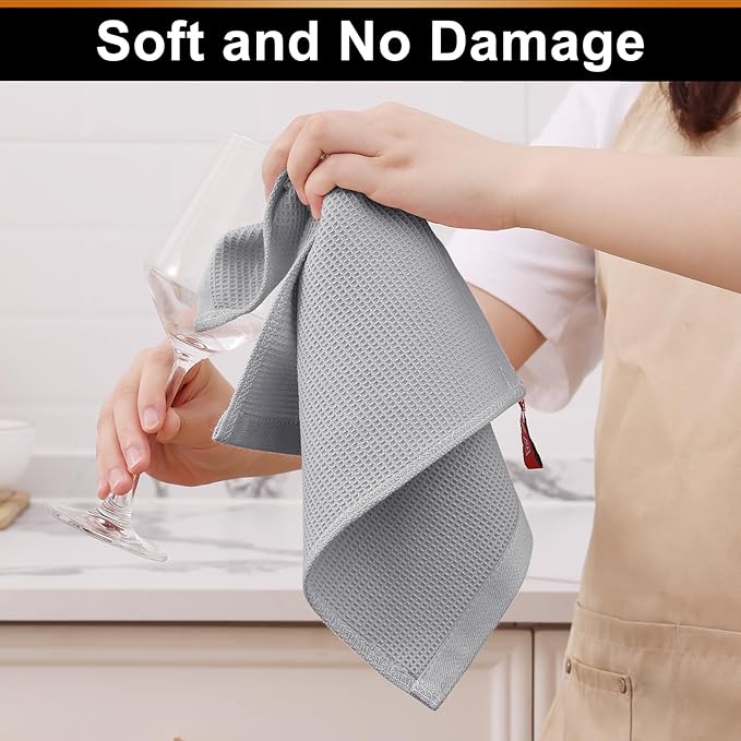 Homaxy 100% Cotton Waffle Weave Dish Cloths