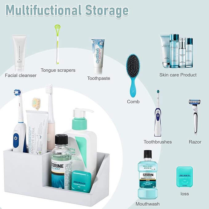 Diatomite Toothbrush Holders for Bathrooms, Quick Dry Electric Tooth Brush and