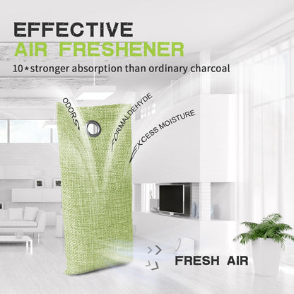 CLEVAST Bamboo Charcoal Air Purifying Bags (6×75g), Removes Odors and Moisture, Nature Fresh Air Purifier Bags, Deodorizer Eliminator, Purifier for Closet, Shoe, Large Room, Car Air freshener