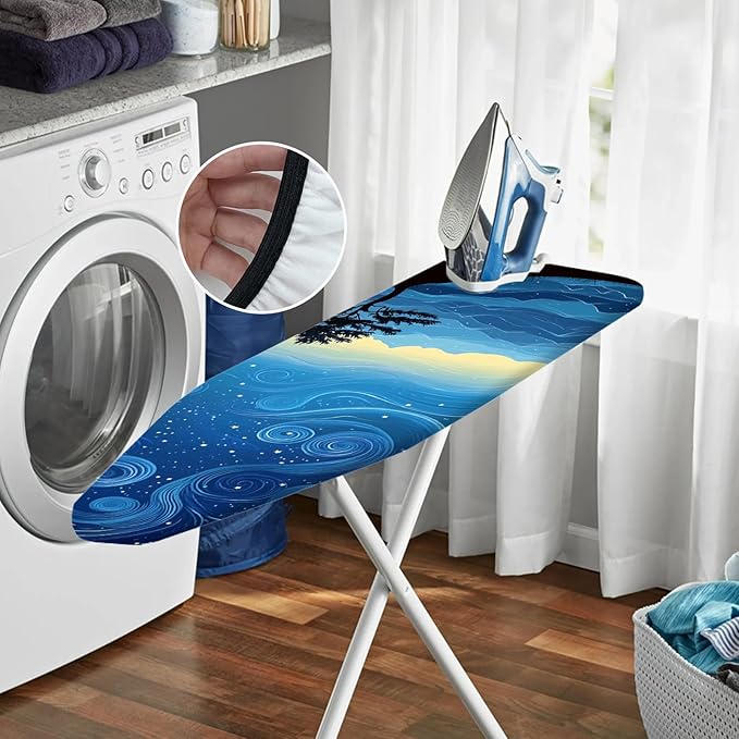 Nuxovilar Starry Sky & Mountain Pattern Ironing Board Cover, 15 * 54inch